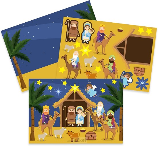 Stickersheet/Background set Nativity